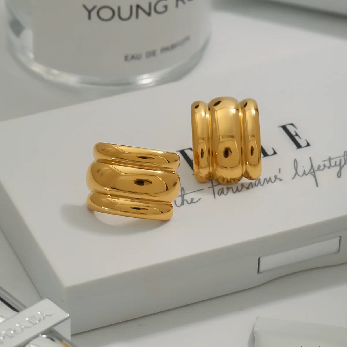 [Echo Fine]Angela Gold Arch Earrings