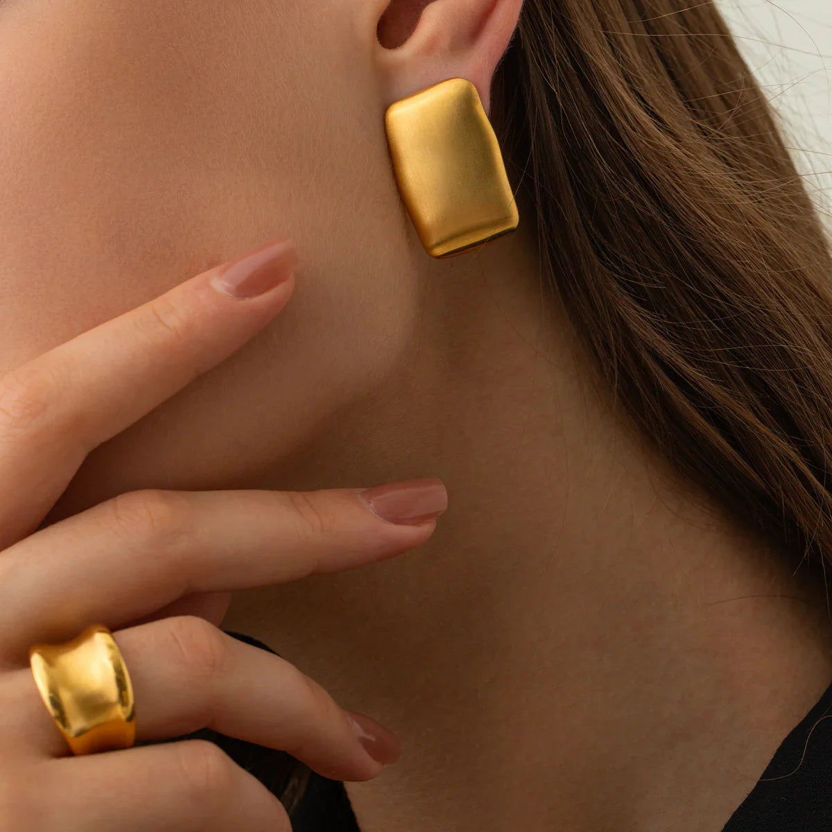 [Echo Fine]Olive Gold Earrings