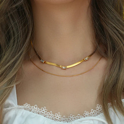 [Echo Fine]Eve Herringbone Gold Necklace