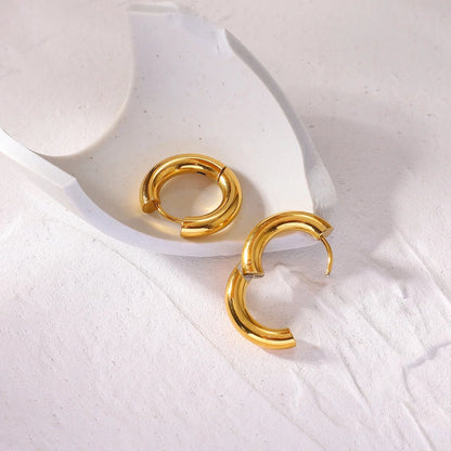 [Echo Fine]Bold Round Hoops