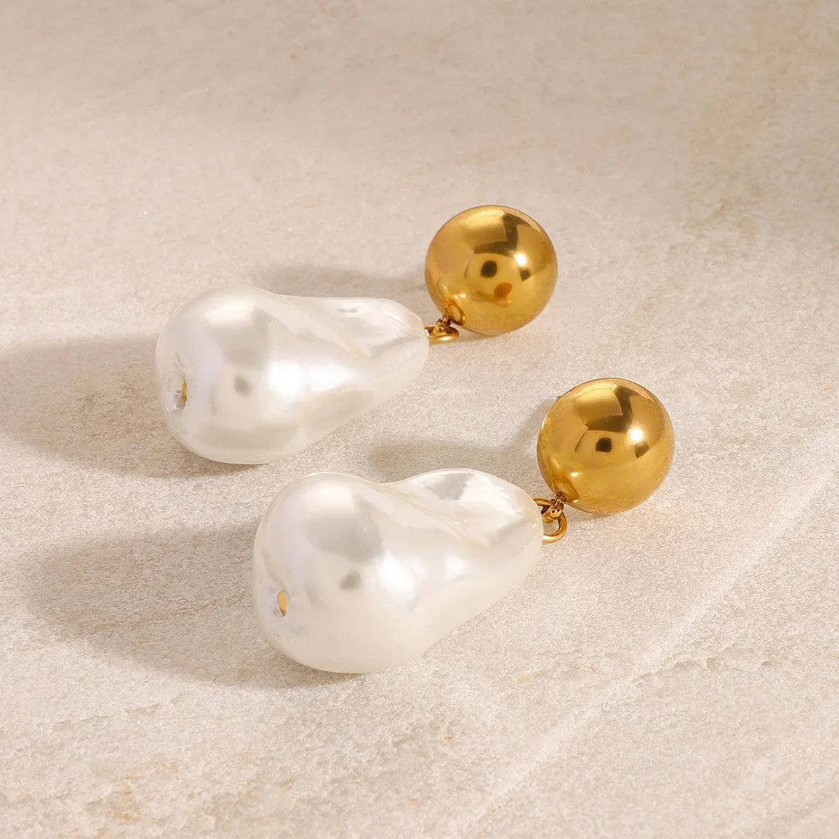 [Echo Fine]Ariana Chunky Pearl Drop Earrings