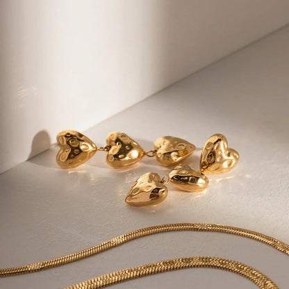 [Echo Fine]Heather Heart Gold Earrings
