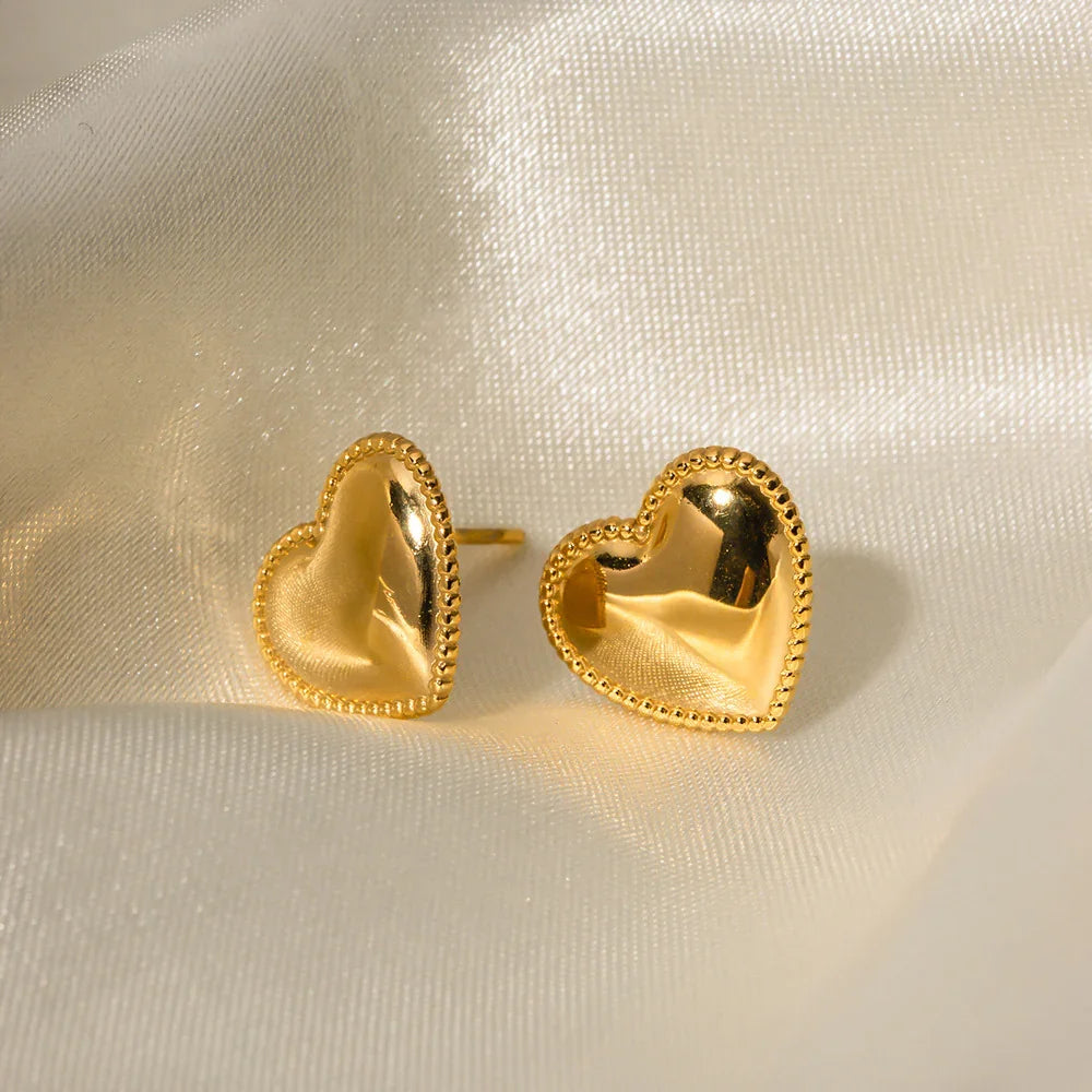 [Echo Fine]Ruth Heart Gold Earrings