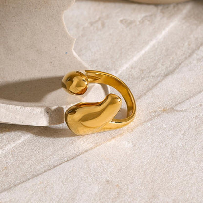 [Echo Fine]Abstract Gold Ring