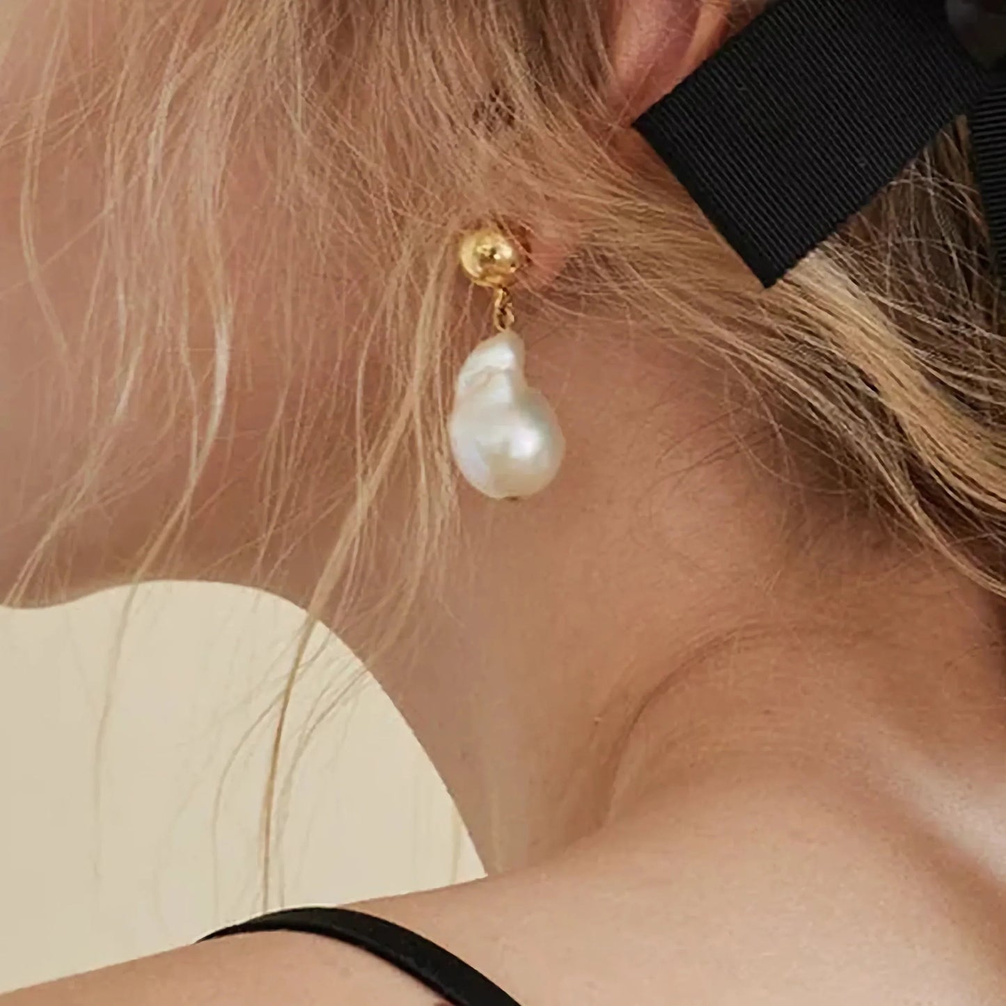 [Echo Fine]Ariana Chunky Pearl Drop Earrings