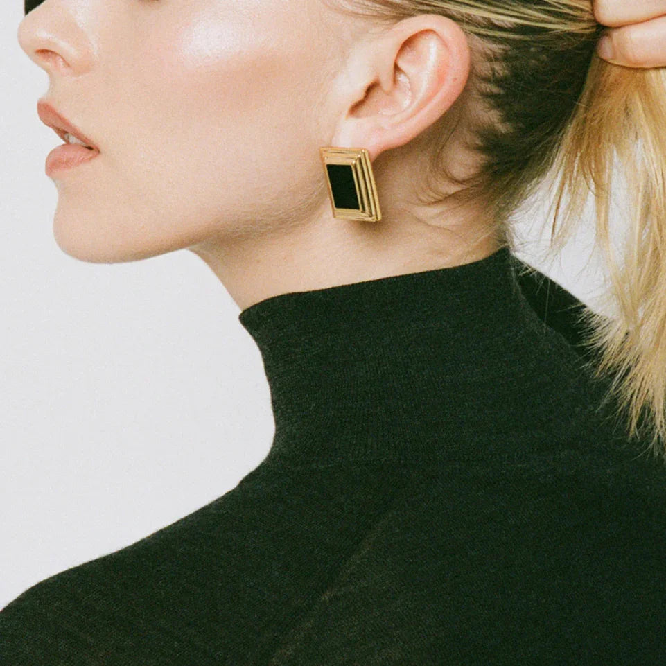 [Echo Fine]Sybil Gold Enamel Earrings
