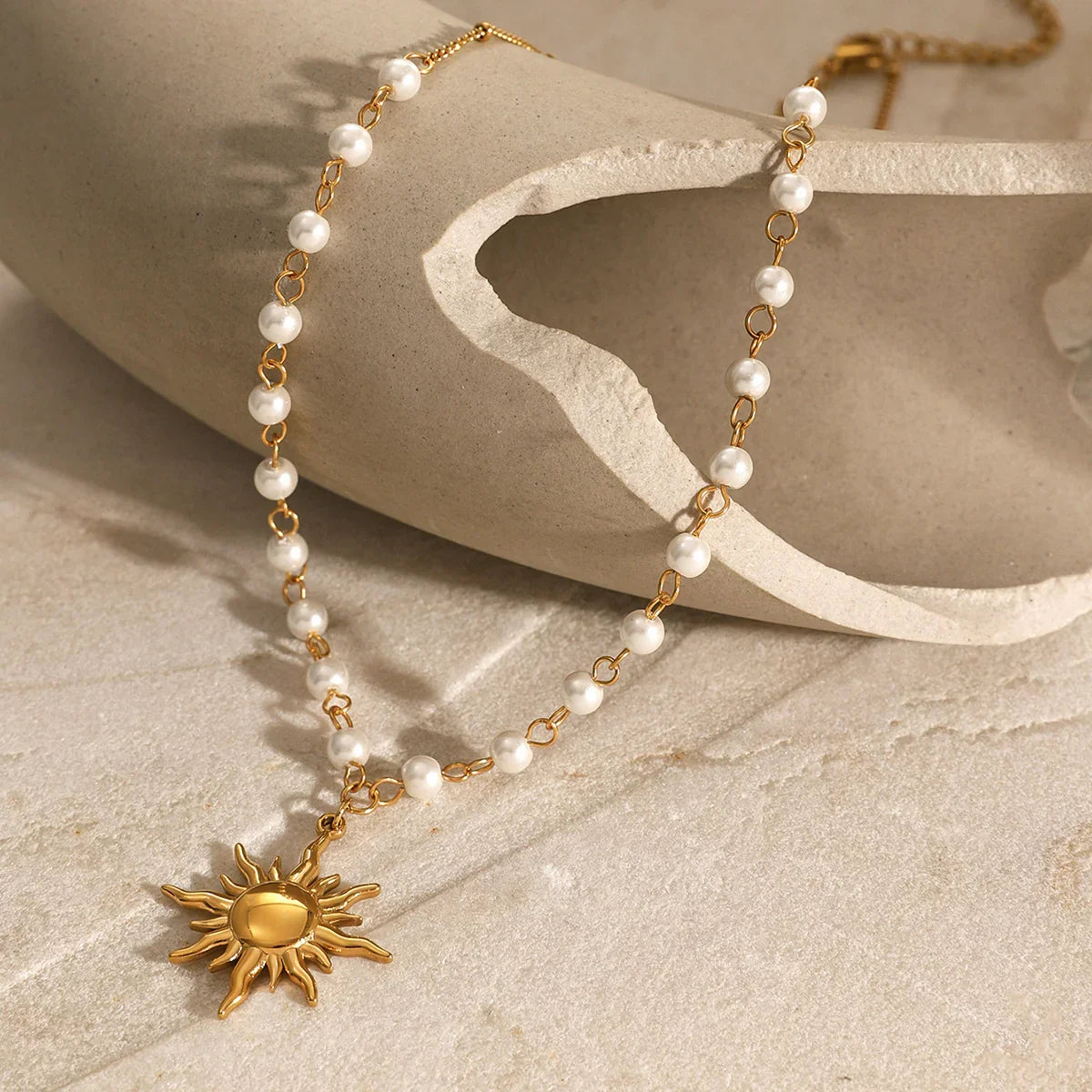 [Echo Fine]Apollo Sun Pearl Necklace