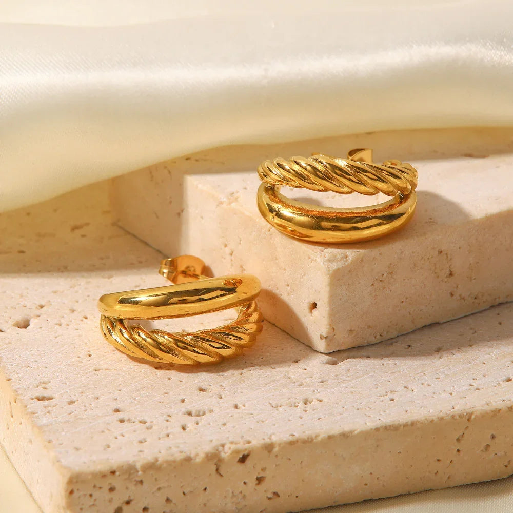 [Echo Fine]Cecilia Layered Earrings