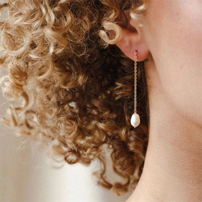 [Echo Fine]Tessa Pearl Tassel Earrings
