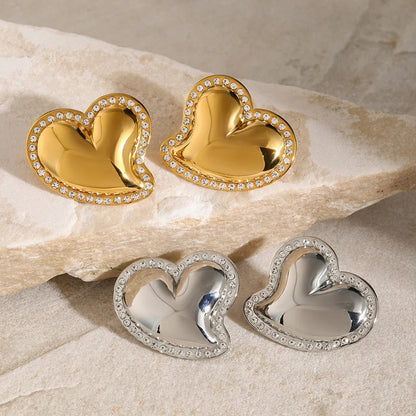 [Echo Fine]Holly Heart Gold Earrings