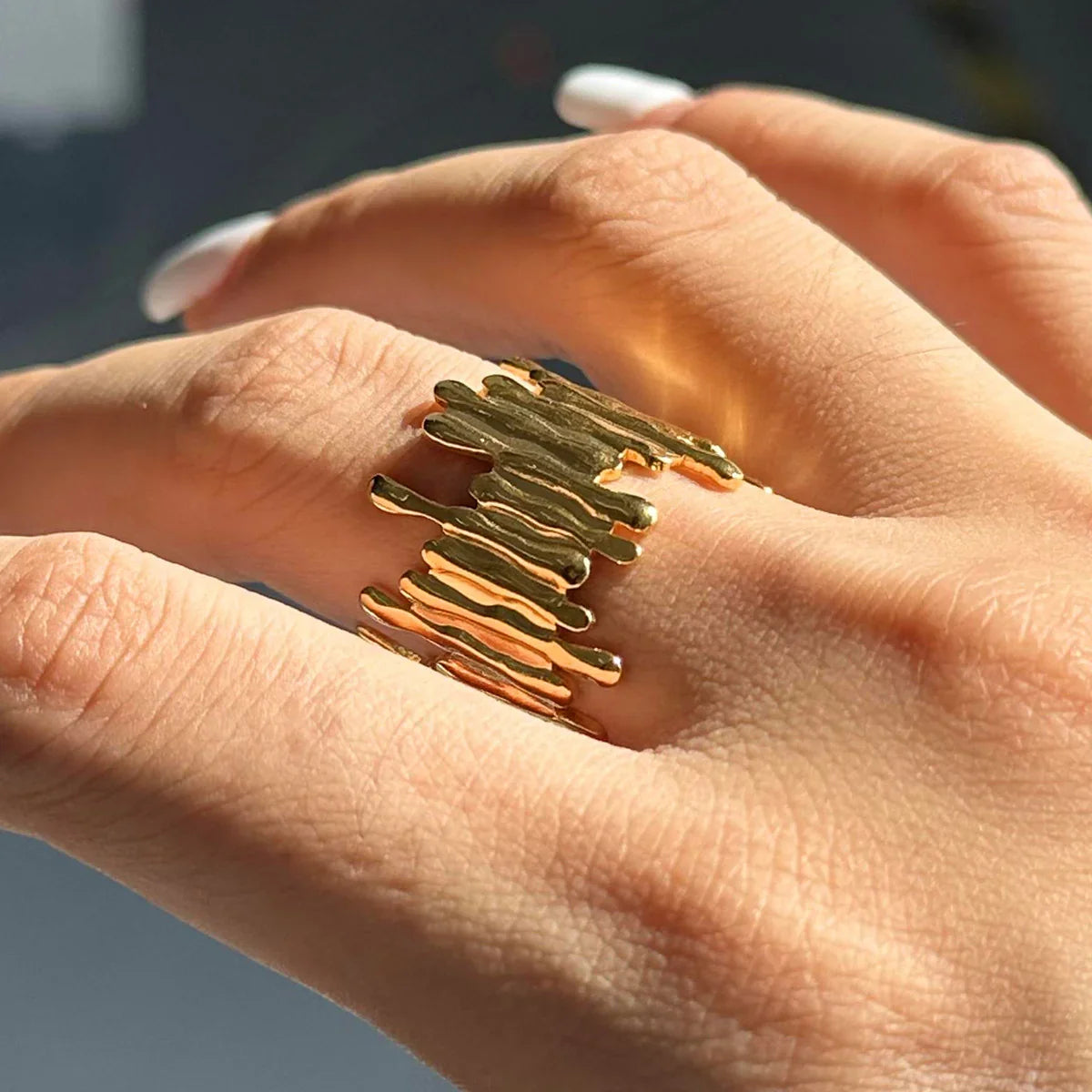 [Echo Fine]Zoella Abstract Gold Ring