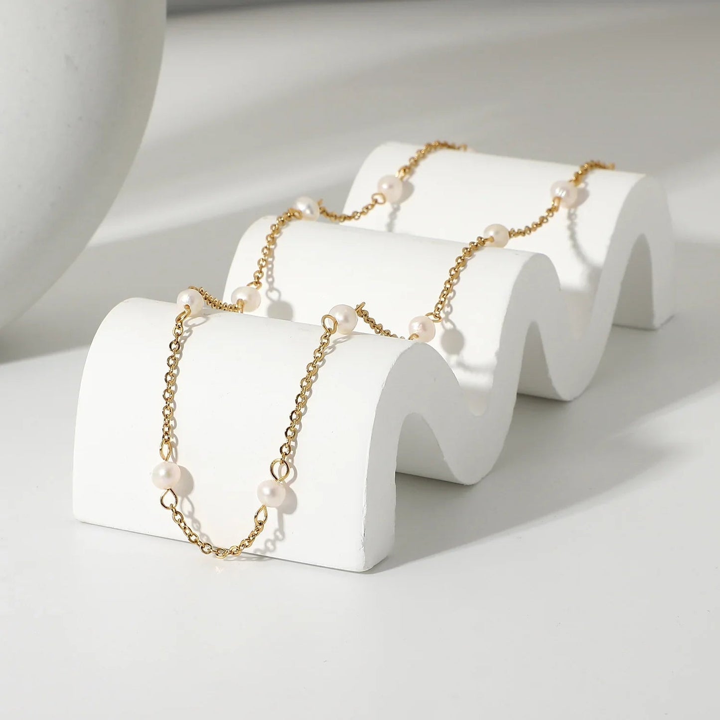 [Echo Fine]Nora Gold Pearl Necklace