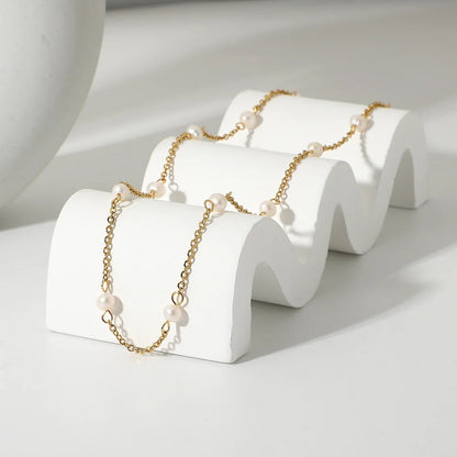 [Echo Fine]Nora Gold Pearl Necklace