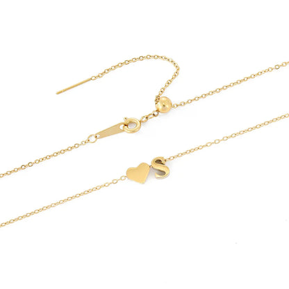 [Echo Fine]Ria Initial Letter Gold Necklace