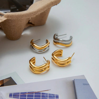 [Echo Fine]Double Curve Hoops