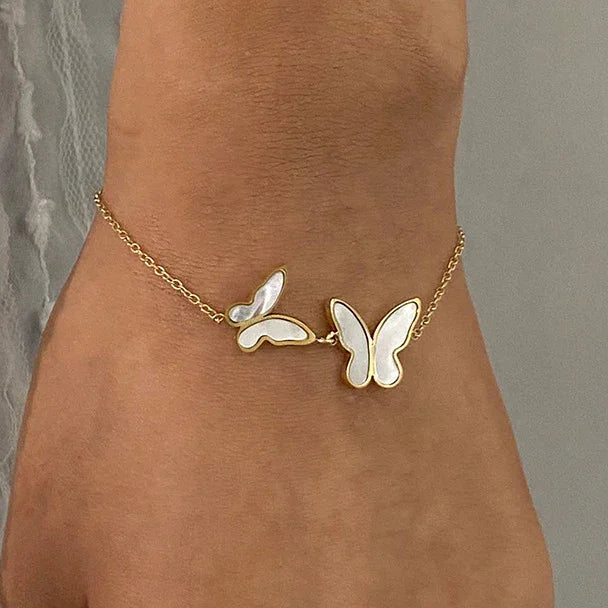 [Echo Fine]Blaire Butterfly Pearl Bracelet