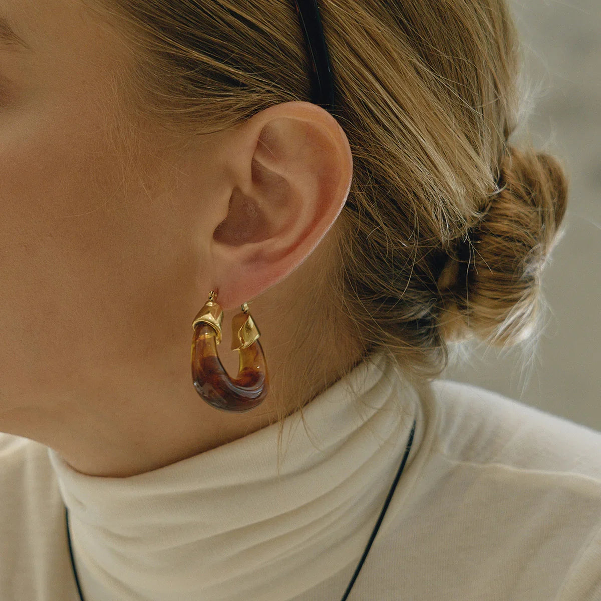 [Echo Fine]Leighton Chunky Enamel Hoops