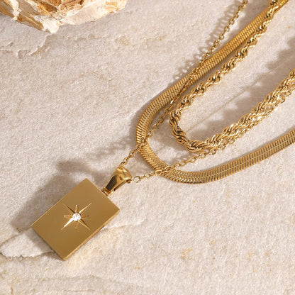 [Echo Fine]Raphaela Layered Gold Necklace