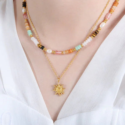 [Echo Fine]Eliora Gold Sun Necklace