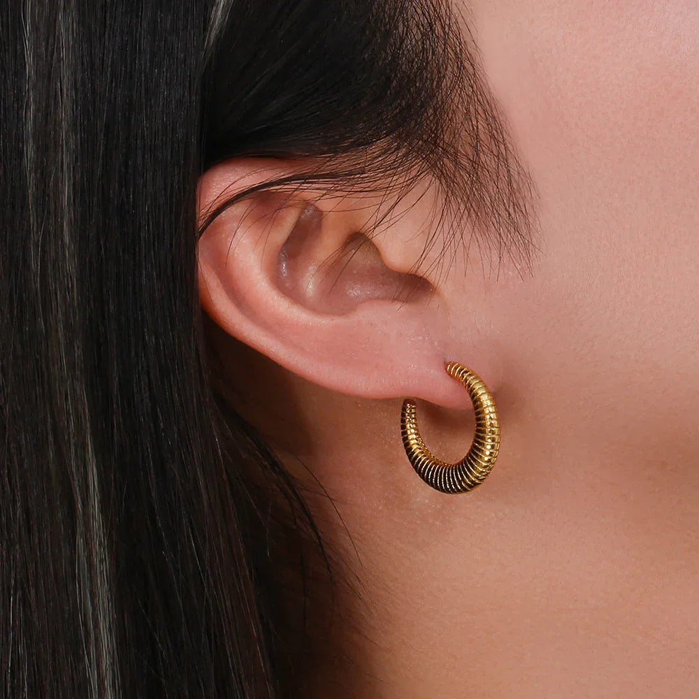 [Echo Fine]Bailey Hoop Earrings