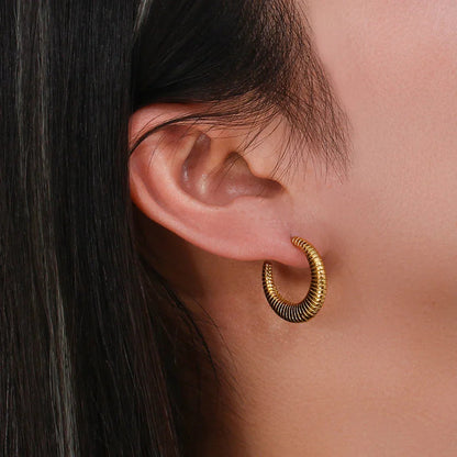 [Echo Fine]Bailey Hoop Earrings