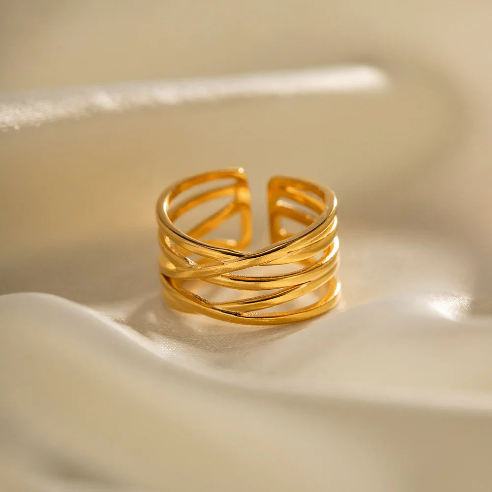 [Echo Fine]River Gold Ring
