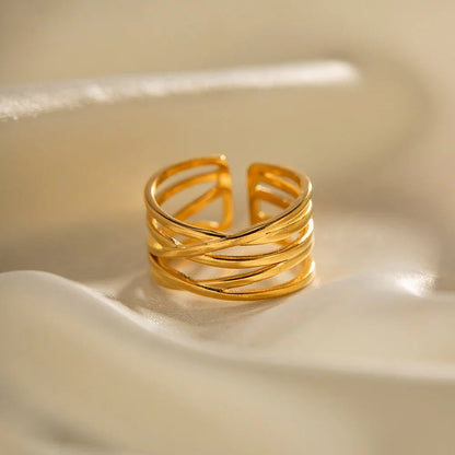 [Echo Fine]River Gold Ring