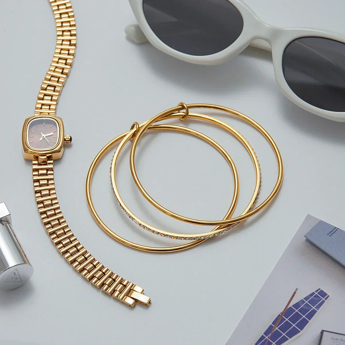 [Echo Fine]Quinley Stacked Diamond Bracelet
