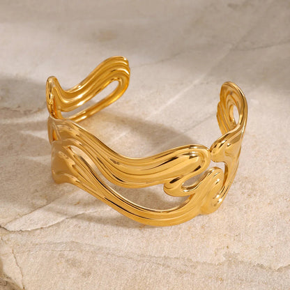 [Echo Fine]Anissa Wavy Gold Bracelet