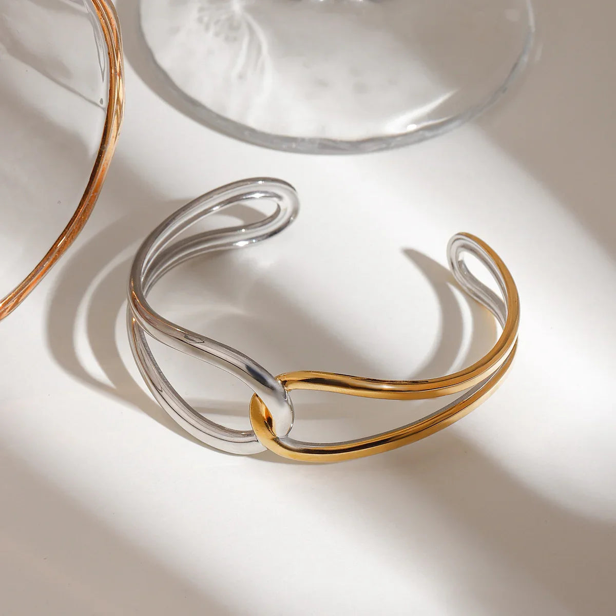 [Echo Fine]Noria Two Tone Gold Bangle