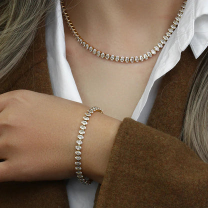 [Echo Fine]Wisteria Diamond Tennis Necklace