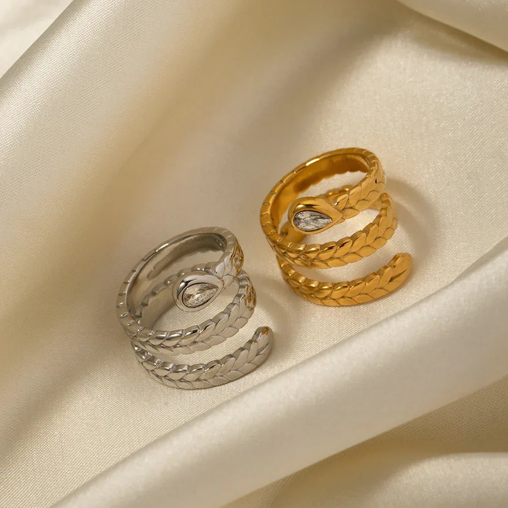 [Echo Fine]Davina Gold Serpent Ring