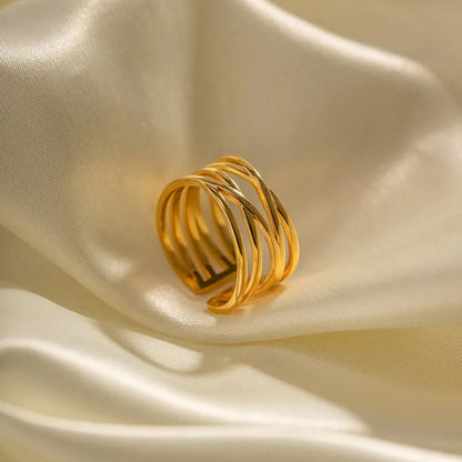 [Echo Fine]River Gold Ring