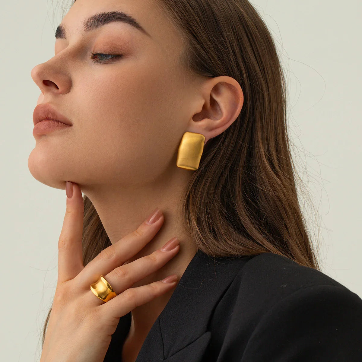 [Echo Fine]Olive Gold Earrings