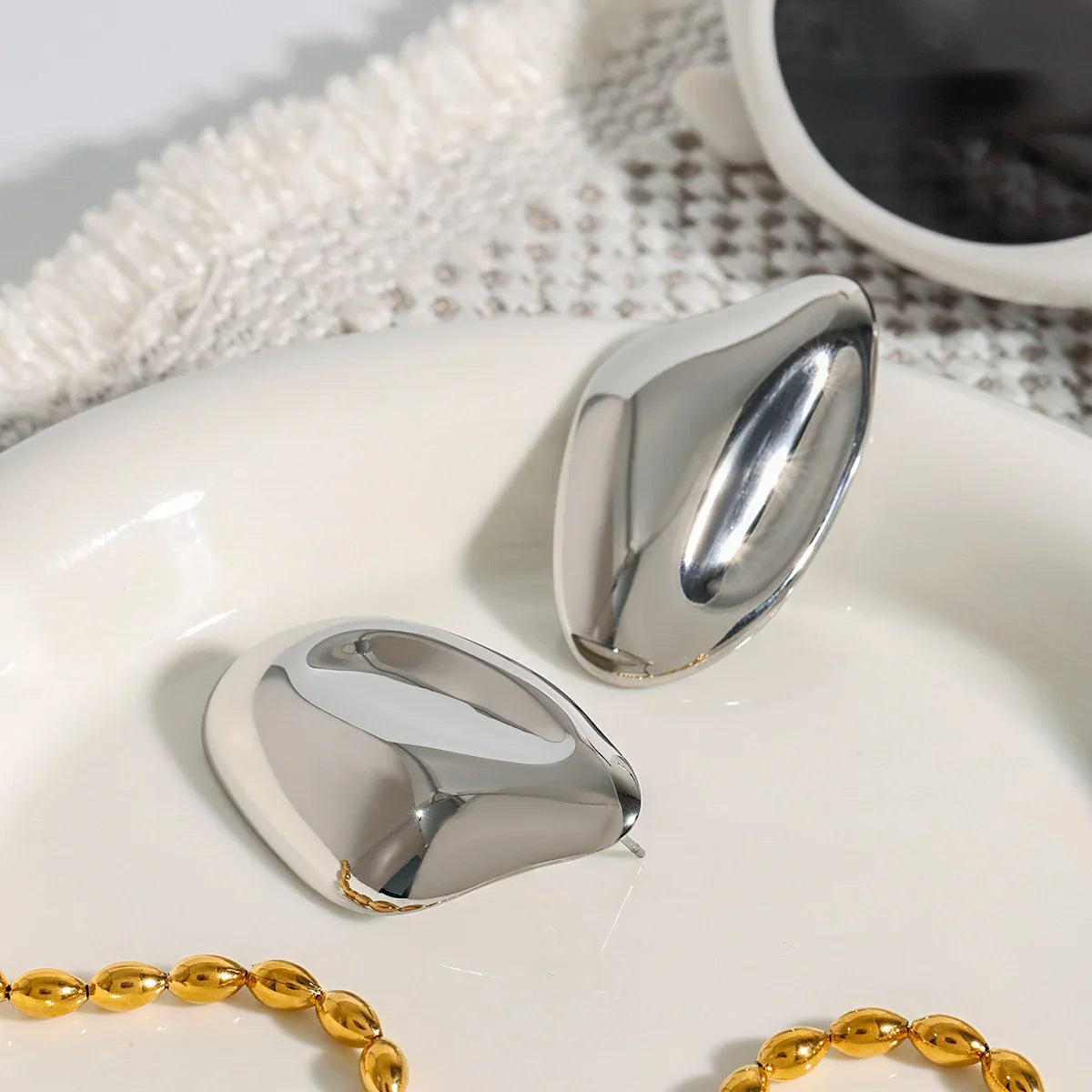[Echo Fine]Zinnia Gold Earrings