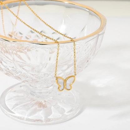 [Echo Fine]Flutterby Mother of Pearl Necklace