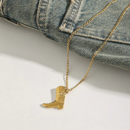 [Echo Fine]Makayla Gold Boot Pendant