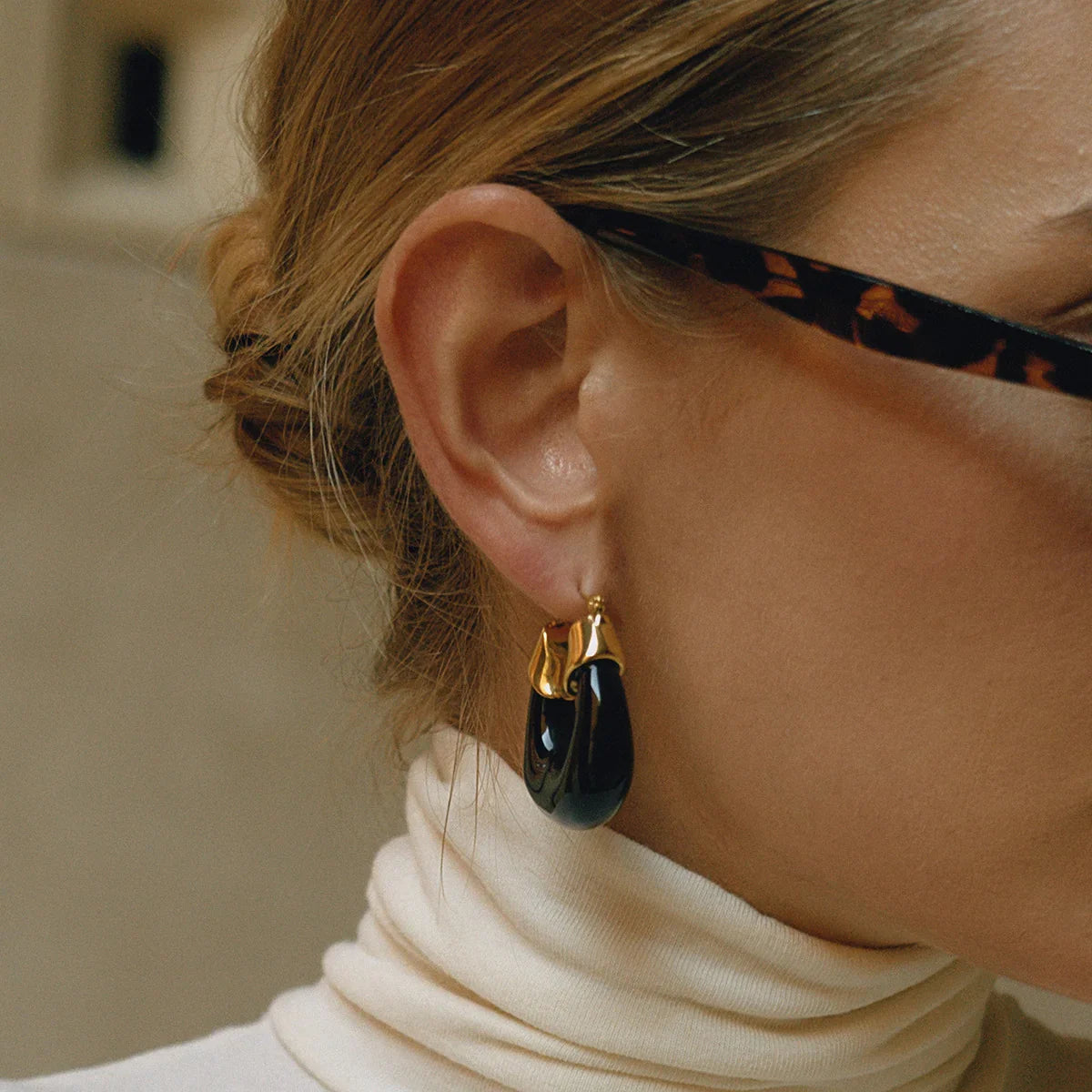 [Echo Fine]Leighton Chunky Enamel Hoops