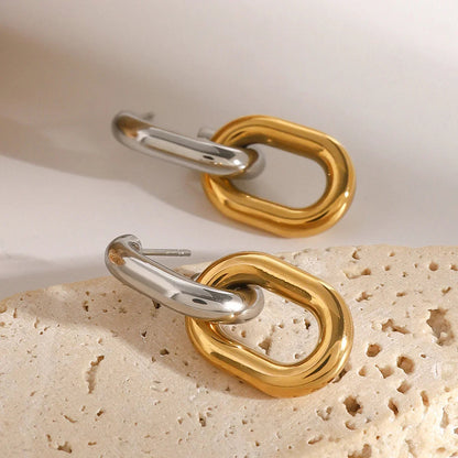 [Echo Fine]Taylor Two Tone Double Hoops