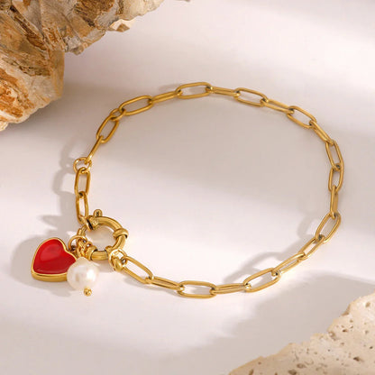 [Echo Fine]Tanya Heart Pearl Bracelet