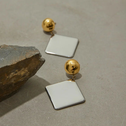 [Echo Fine]Kelly Geometric Drop Earrings