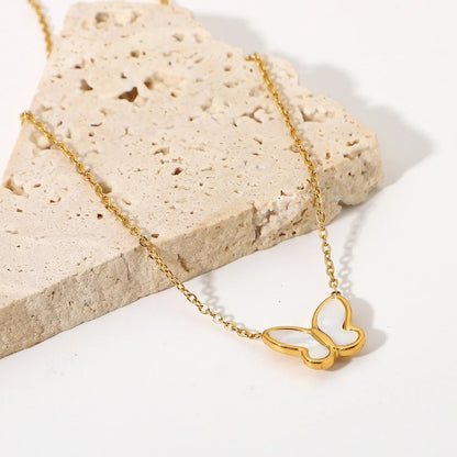 [Echo Fine]Flutterby Mother of Pearl Necklace