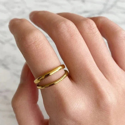 [Echo Fine]Olivia Layered Gold Ring