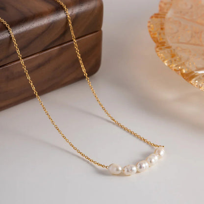 [Echo Fine]Elle Gold Pearl Necklace