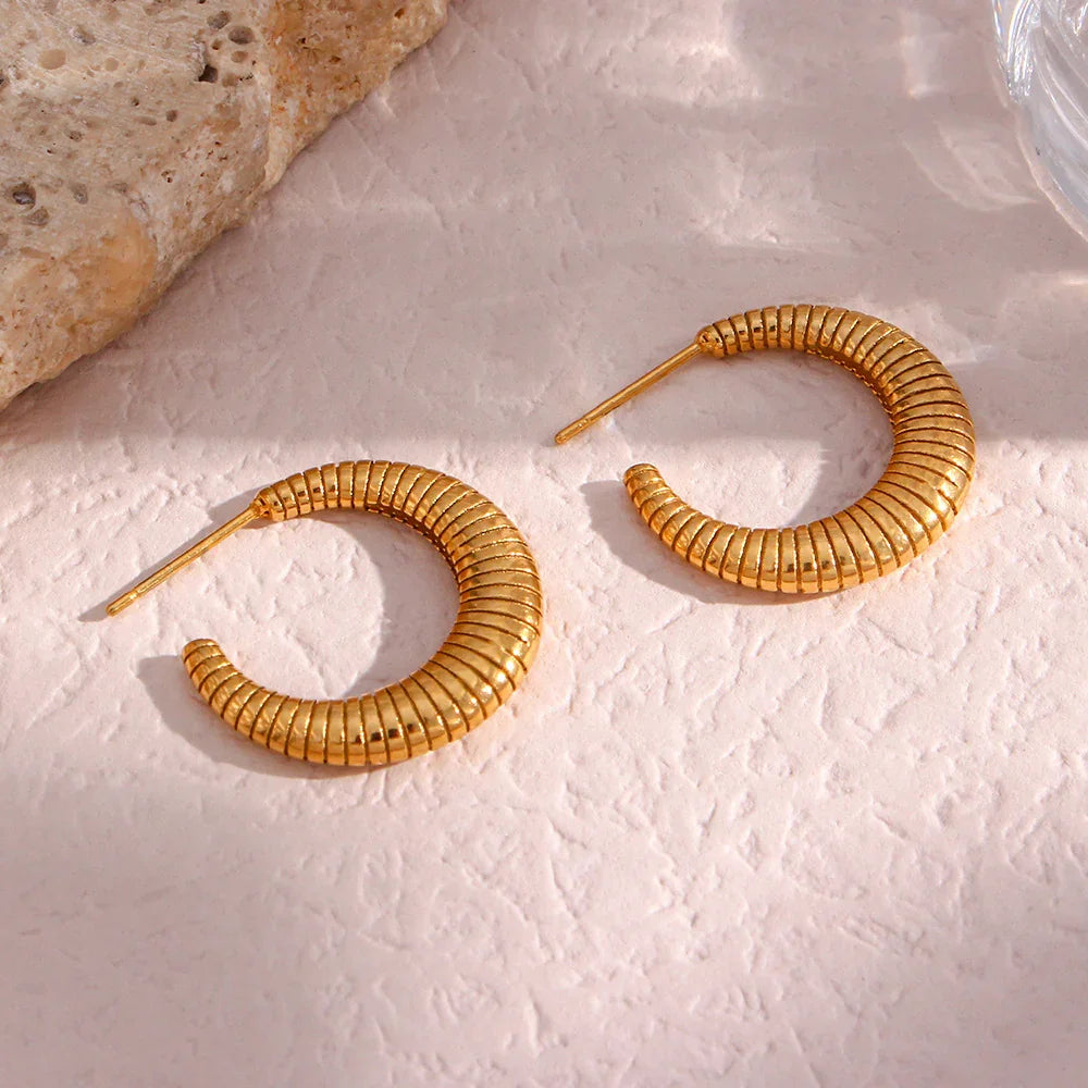 [Echo Fine]Bailey Hoop Earrings