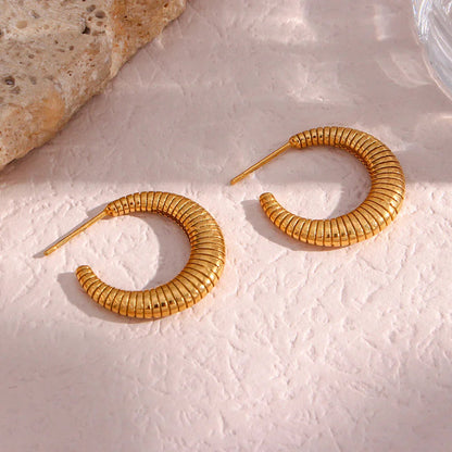 [Echo Fine]Bailey Hoop Earrings