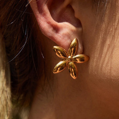[Echo Fine]Monica Floral Gold Earrings