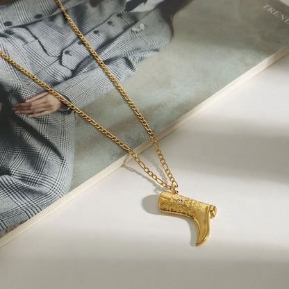 [Echo Fine]Makayla Gold Boot Pendant