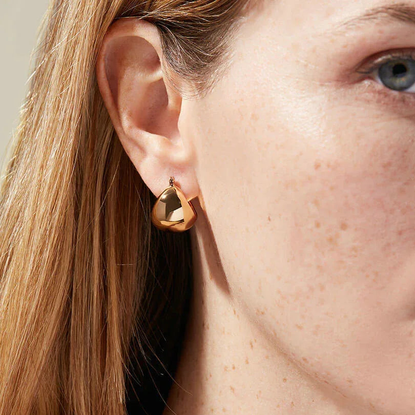 [Echo Fine]Sunna Gold Huggie Earrings
