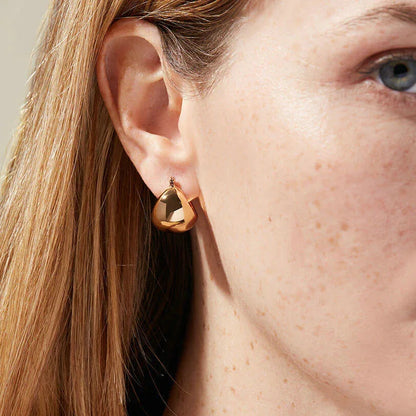[Echo Fine]Sunna Gold Huggie Earrings